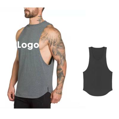 China Mens Workout Soft Tank Tops Mens Gym Tank Tops Summer Cotton Spandex Tank Tops Mens Custom Logo Print Custom Logo Cotton Tank Tops for sale