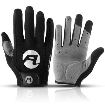 China Palm Protection Full Finger Touch Screen SBR Palm Protection MTB Shock Resistant Durable Cycling Gloves for sale