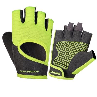 China Professional Anti Slip Men Women Gel Recycling Gloves Anti Slip Shock Absorption Durable Fitness Gym for sale