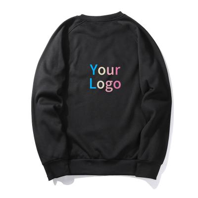 China JACKETOWN hot sale high quality men's black crewneck hoodies custom embroidered sweatshirts anti-shrink for sale