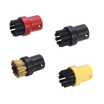 China Small Round Brush 4xColors Commercial Round Nozzle Steam Cleaner Nylon Brushes For Karcher Steam Cleaners SC1 SC2 CTK10 SC3 SC4 SC5 SC7 for sale