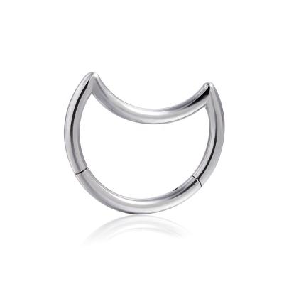 China Suquan G23 Titanium Nose Ring Like Moon Ear Seamless 16G Customize Body Jewelry Implant Level ASTM-F136 Nose Studs Piercing for sale