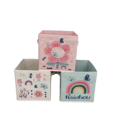 China Anti-Pull Baby Room Storage Box Nonwoven Fabric Printing Size 11*11