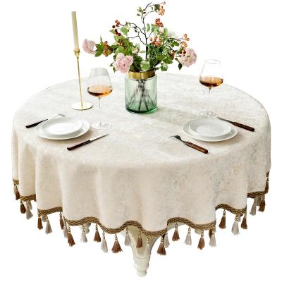 China Wholesale Waterproof Thicken Household Chinese Round Tablecloth for sale