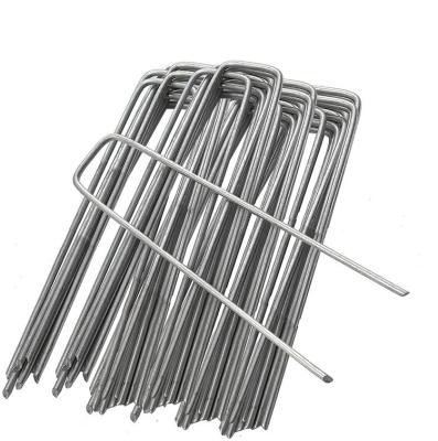 China Flat Type U Nail Staple/Landscape Artifikal Grass Turf Clip Stake Fence Sharpening Pin/Galvanized Stainless Steel Lawn Nail for sale