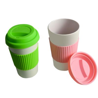 China Eco Biological Renewable Bamboo Fiber Cup 420Ml Environmental Biodegradable Coffee Mug for sale