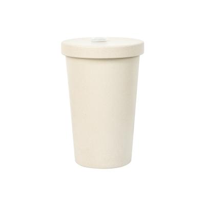 China New Fashion Sustainable Hot Sale 420ml Reusable Bamboo Fiber Cola Cup Drinking Cup With Straw Hole for sale