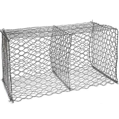 China Corrosion Resistance Galvanized Hexagonal Box Woven Gabion Stone Filled Gabion Basket for sale