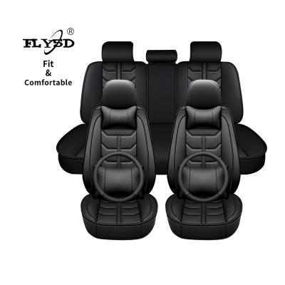 China FLY5D Sports Car Accessories Design 5D Seat Covers PU Leather Car Seat Covers High End Breathable Universal for sale