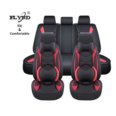 China FLY5D Sports waterproof 5D performance PU leather car seat sofa covers for four seasons car seat covers universal for sale