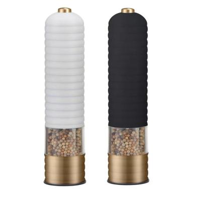 China New Design Battery Operated Electric Pepper Mill Salt and Pepper Grinder Viable With LED Light for sale