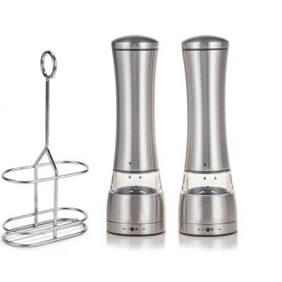 China Viable Factory Wholesale Manual Pepper Mill Stainless Steel Salt and Pepper Adjustable Ceramic Grinder for sale