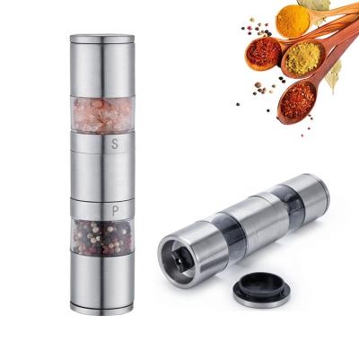 China Amazon Seller Sustainable Hot Salt and Pepper Grinder Set 2 in 1 Pepper Mill for Kitchenware for sale