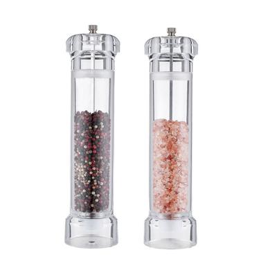 China High Quality Viable 4 Compartment Large Capacity Acrylic Salt And Pepper Mill Spice Grinders For Kitchen for sale