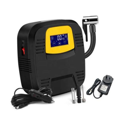 China Inflators Fast Digital Cordless Tire Inflator Car Compressor Car Tire Pump with 12V Li-ion Battery Rechargeable Tire Inflator Air Compressor Car Power Adapter for sale