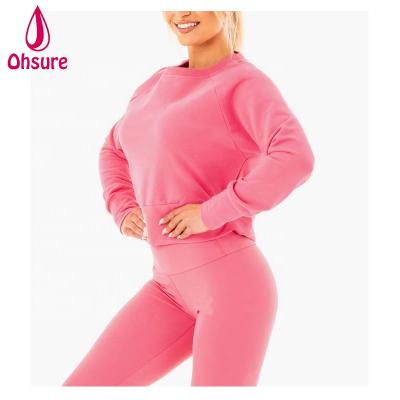 China Anti Shrink Workout Sweatshirt Women Grow Hoodie Women Fitness Top Oversized Sweatshirt for sale