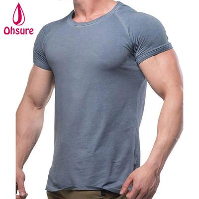 China 95% Cotton 5% Spandex Stretch Anti-Shrink Workout Sports T-shirt Mens Lightweight Gym Activewear for sale