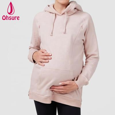 China Wholesale Breathable Comfortable Nursing Tops Oversized Maternity Clothes Soft Nursing Convenience Hoodie Custom Nursing Hoodie for sale