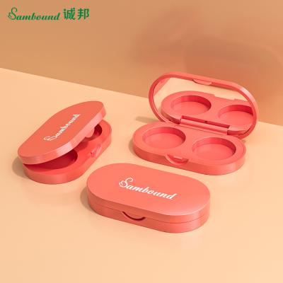 China Recycled empty diy eyeshadow makeup palette case box custom plastic mini cosmetic containers materials for sale