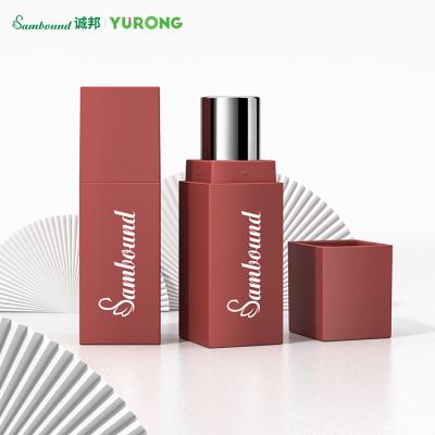 China Cosmetic custom injection molding for lipstick tube 2021 empty short square lipstick plastic tube 3ml for sale