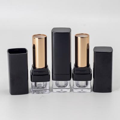 China Recyclable customize eco square empty transparent black lipstick tubes private label with logo for sale