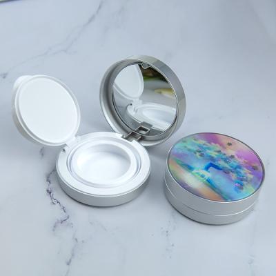 China Recyclable Wholesale Empty Base BB Air Cushion Packaging Pressed Powder Compact Case 20ml Round Pink for sale