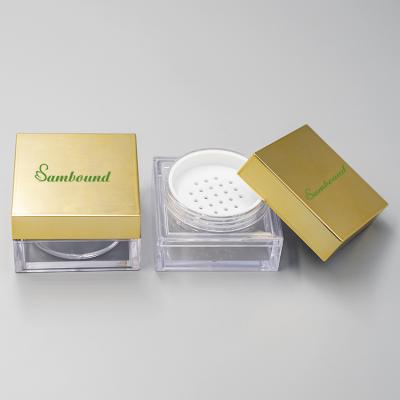 China Cosmetics Empty Powder Compact Customized Makeup Case Cosmetic Loose Powder 12.8ml Powder Sifter Loose Container for sale