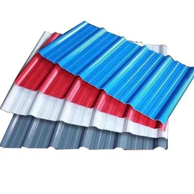 China Galvanized 28b Gauge Metal Aluzinc Blue Ppgi Waterproof Corrugated Plastic Roofing Sheet 20 Black Foot for sale