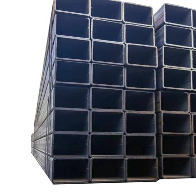 China Black Cold Rolled Mild Rectangular Steel Channels U-Bar Galvanized Square Tube Fluid Pipe for sale