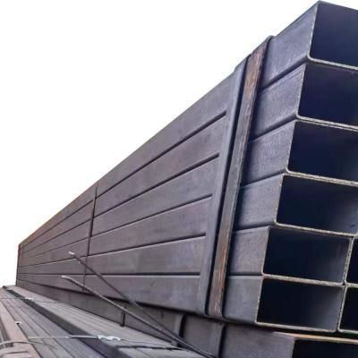 China 12M Length Custom Made Black Steel Hollow Section Carbon Square Rectangular Steel Tube for sale