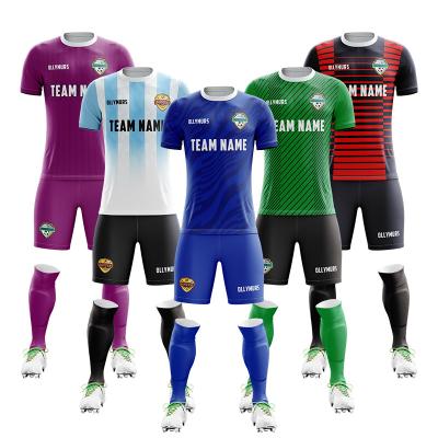 China Shirts & Tops Custom Design Cheap Soccer Uniforms Manufacturers Price Soccer Club Team Soccer Uniforms For Man for sale