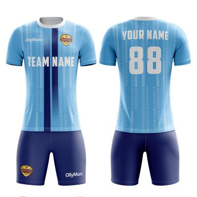 China Shirts & Tops Customized Sublimated Wholesale Good Quality Set Customized Logo Soccer Uniform Breathable Sports Team Wear for sale