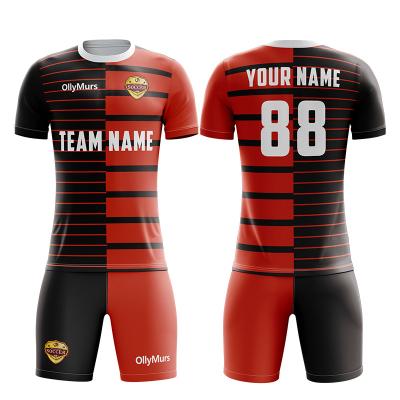 China Shirts & Tops Professional Customize Breathable Sublimated Blank Soccer Jerseys Team Name Football Uniform Set Football Wear Design Club for sale