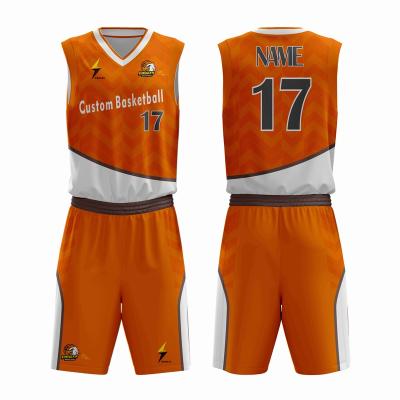 China High Quality Breathable Camouflage OEM European Orange Team Sets Custom Reversible Ladies Sublimated Print Tank Top Mens Basketball Uniforms for sale