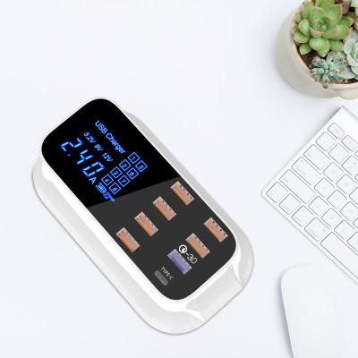 China 2021 New Arrival Mobile Phone 8 USB Charger 40W Multi Station 18W PD TYPE-C Fast Charging Convenient For Office For Family Use for sale