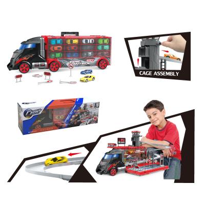 China 1.with noise 2.with noise 3PCS Die Cast Plastic Die Cast Toy Cars Kids Trailer Truck Model Toy Cars with noise for rc truck for sale