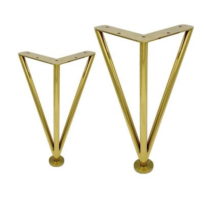 China China Industrial Manufacturer Gold Custom Stainless Steel Table Base Bathroom Support Furniture Components Legs for sale