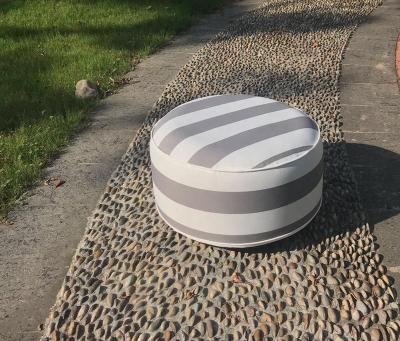 China Waterproof Outdoor Cushion Inflatable Stool Island Sand Stripe With Inner PVC for sale