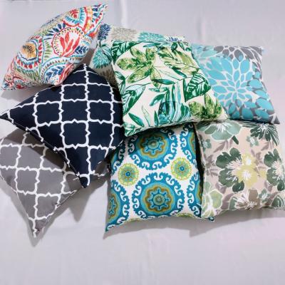 China Easy To Storage Wholesale Leaves Print Chair Cotton Pillow Inner Cushion For Home Decor for sale