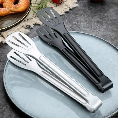 China Sustainable BBQ 9/12/14 Inch Two Color Options Grill Tongs 304 Stainless Steel Food Tongs Grill Steak Bread Tongs for sale