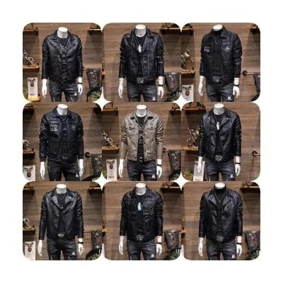 China Waterproof Mens Faux Leather Jacket Motorcycle Bomber Jacket Winter Windproof Slim Fit Coat With Removable Hood for sale