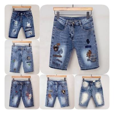 China Men's Distressed Jean Shorts Casual Ripped Summer Denim Short Pants Breathable With Pockets for sale