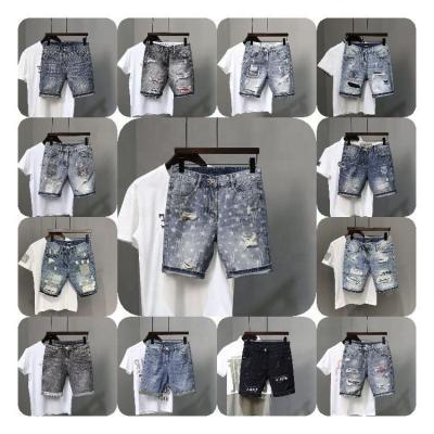 China Men's Jean Shorts Casual Distressed Ripped Denim Breathable Shorts Summer Short Pants With Pockets for sale