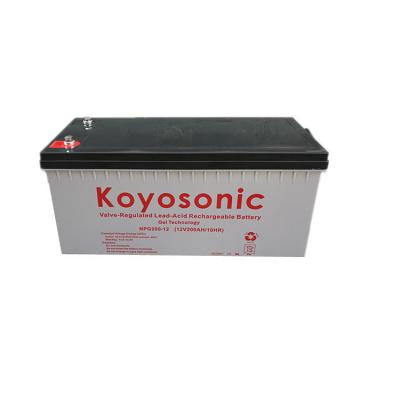 Cina Koyosonic ha sigillato la pila secondaria solare della batteria 12v 200ah del gel in vendita