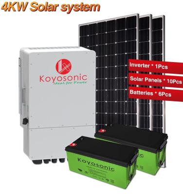 China 4KW Solar System Solar Long Life Time Battery Storage System for sale