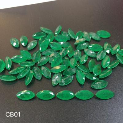 China Color Play or Green Fire Hiltonqueen Marquis Cut Loose Gemstone Fusion Stone For Jewelry Set for sale