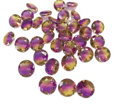 China 10mm Color Play or Fire Watermelon Tourmaline Round Shape Multicolor Synthetic Loose Gemstone for Jewelry for sale