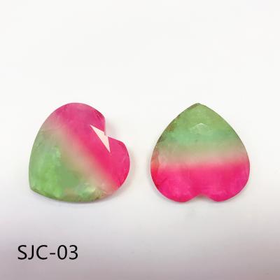 China Color Set Or Fire Wuzhou CZ Synthetic Colored Gemstone HS30*30 Loose Colored Tourmaline Fusion Crystal Stone for sale