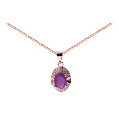 China CLASSIC Wholesale Fashion Jewelry Colored Melting Stone Gemstone Pendant Necklace for sale