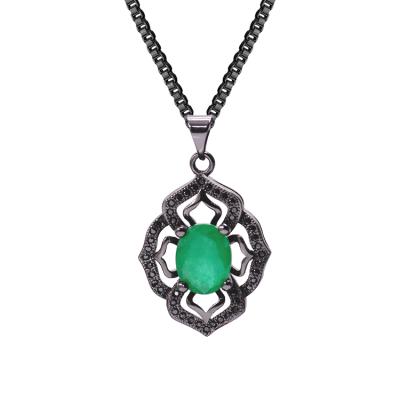 China Fashion Romantic Pendant Green Fusion Stone Jewelry Maker Design For Girl for sale